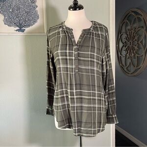 Plaid Button-Up Shirt